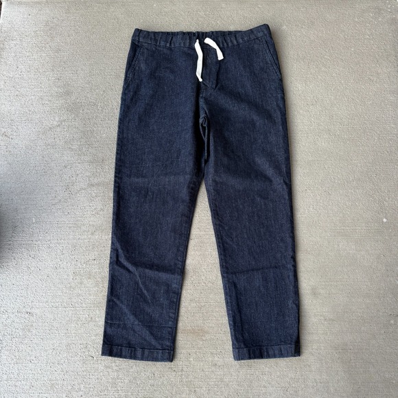 NN07 Mens Drawstring Jeans Blue Straight Leg Denim Pull On Outdoor Size 36X34